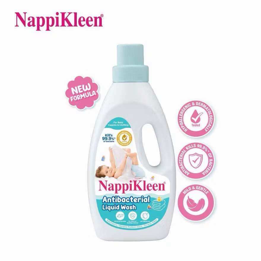 ￼NAPPIKLEEN Anti Bacterial Baby Liquid Wash 1.85kg