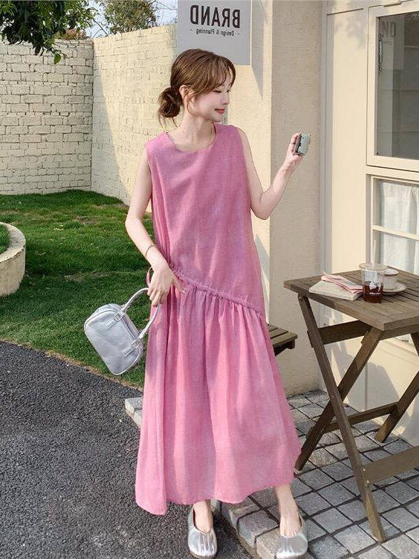 shirred nulu midi tank dress Shirred Nulu Midi Tank Dress