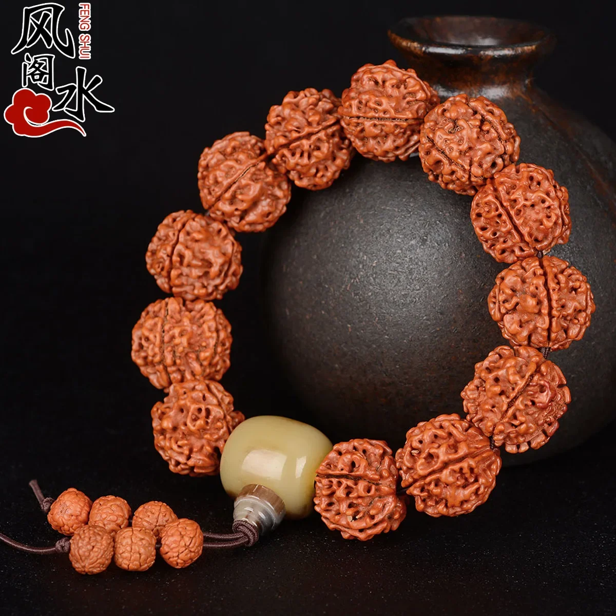 Fengshuige Explosion Meat Donkey Kong Bodhi Bracelets Bodhi Sub-Five Flap Original Seed Single Loop Buddhist Prayer Bead Crafts Male Bracelet Ornament