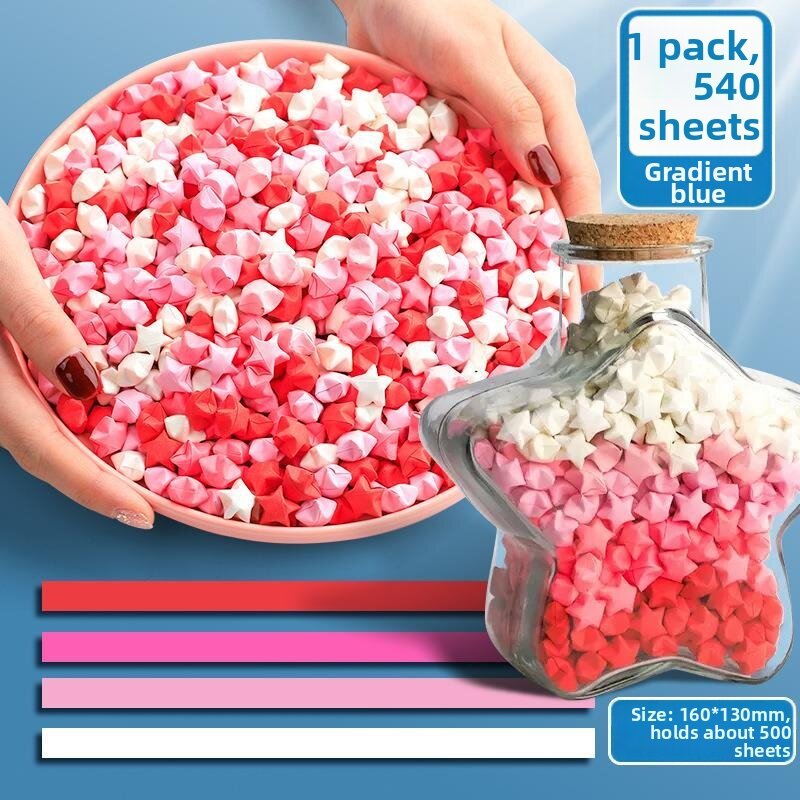 MUHUALAN | Gradation Color Glass Bottle for Star Paper Filling Wishes