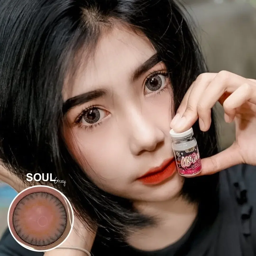 Soul Gray 16mm Bigeyes Korean Wink Plano Contact Lens