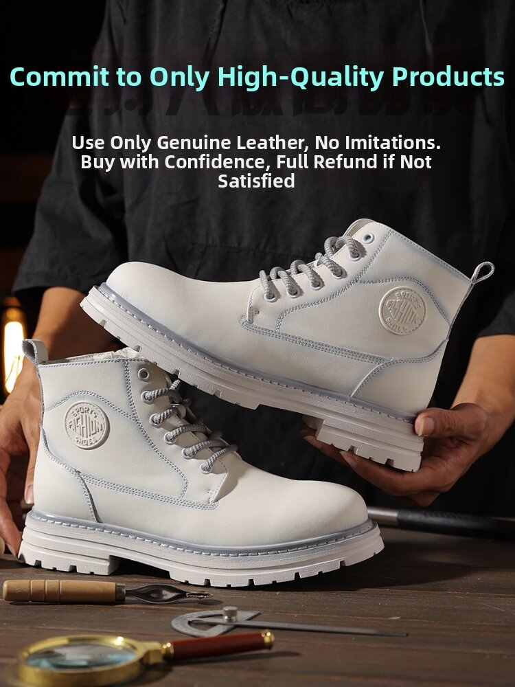 Fall New High-top Casual White Thick-soled Men's Martin Boots Harga  224 Ringgit*Penghantaran Percuma