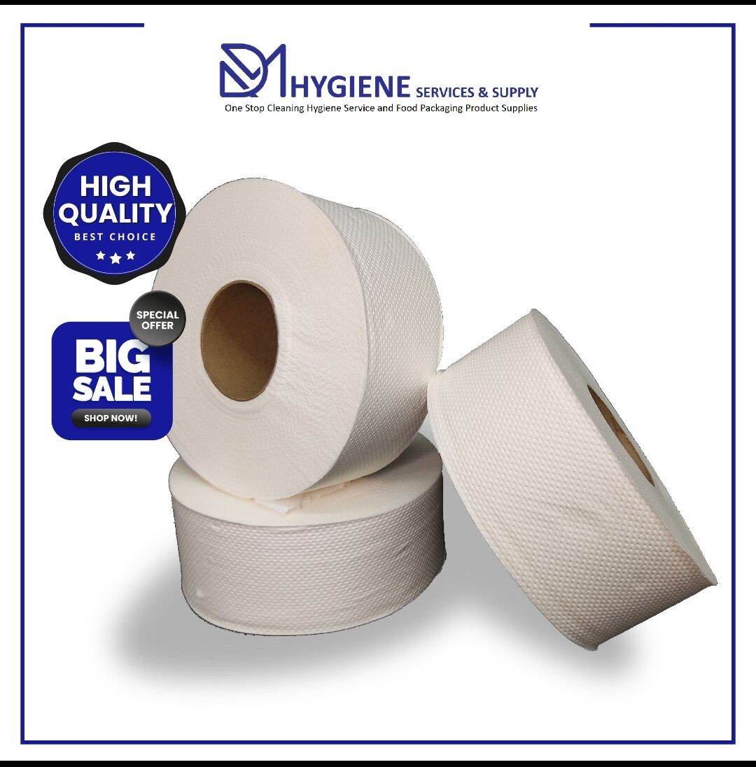 JUMBO ROLL TISSUE PAPER 130 METER (3 Rolls) Lazada