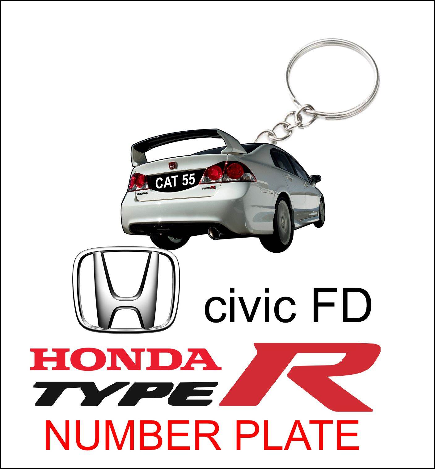 Mugen Honda Civic Fk2 Fk8 Type Mugen Key Ring Zinc Alloy Silver Limited Edition 