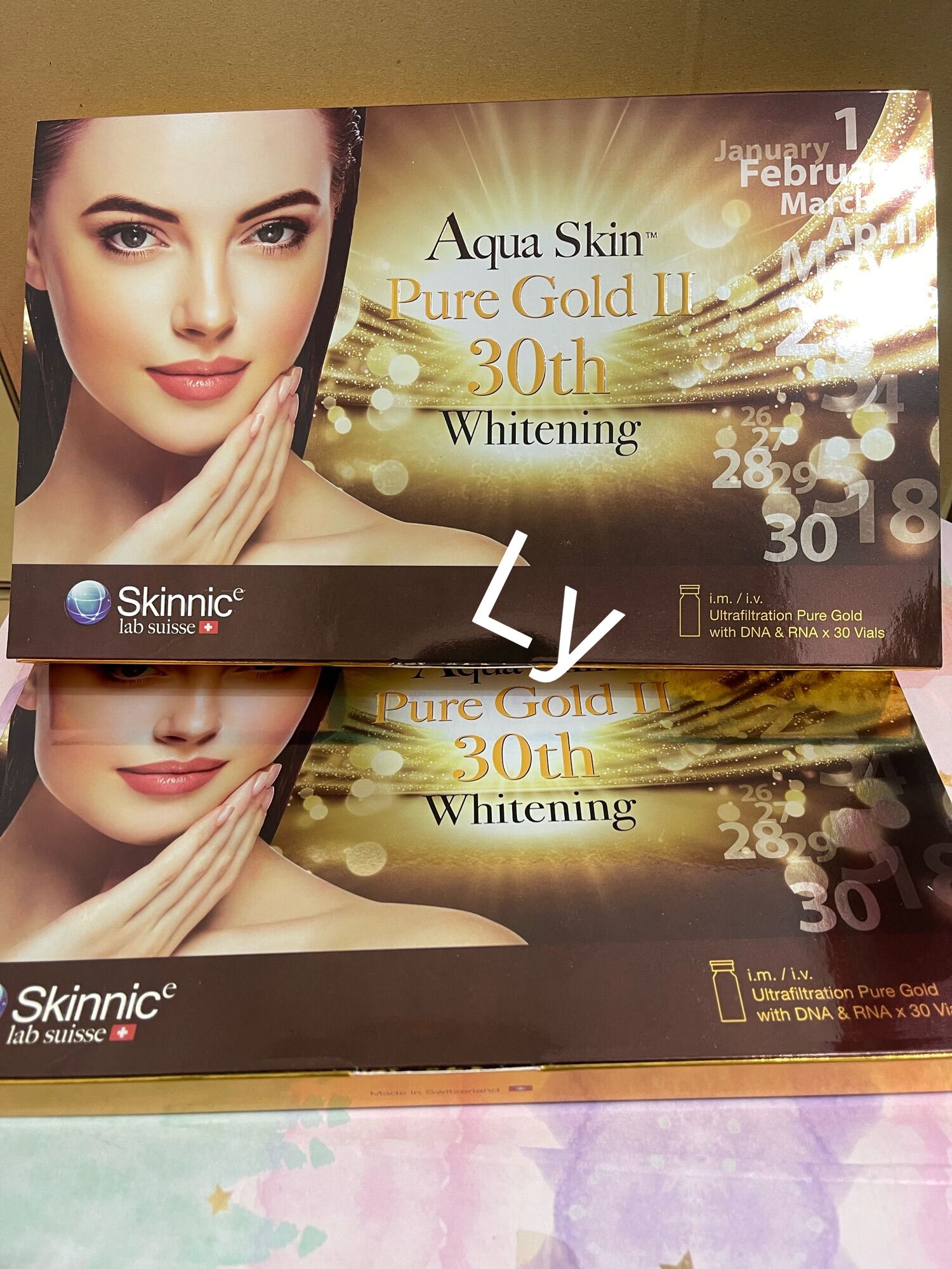 Aqua Skin Pure Gold ll Original Skin Wheniting 30 Vials Lazada