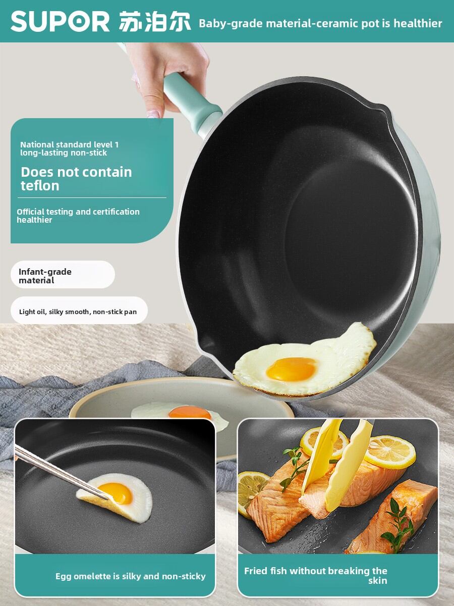 Supor | 0 Fluorine Ceramic Non-Stick Frying Pan Harga 228 Ringgit*Penghantaran Percuma