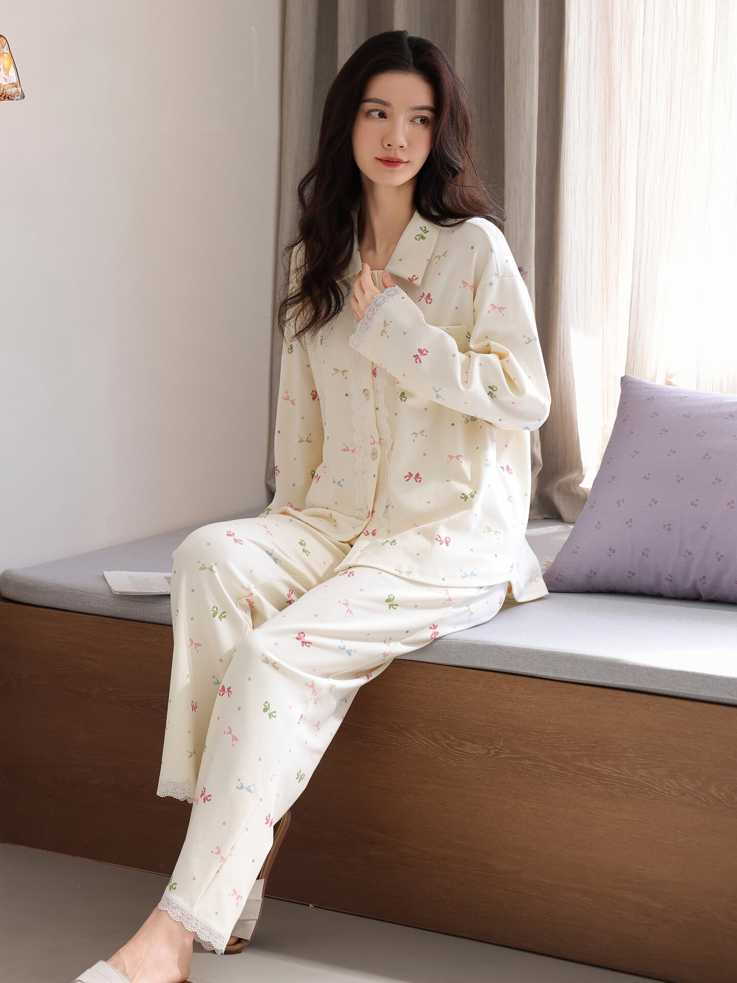 Comfortable Cotton Sleepwear Set Harga  107 Ringgit*Penghantaran Percuma