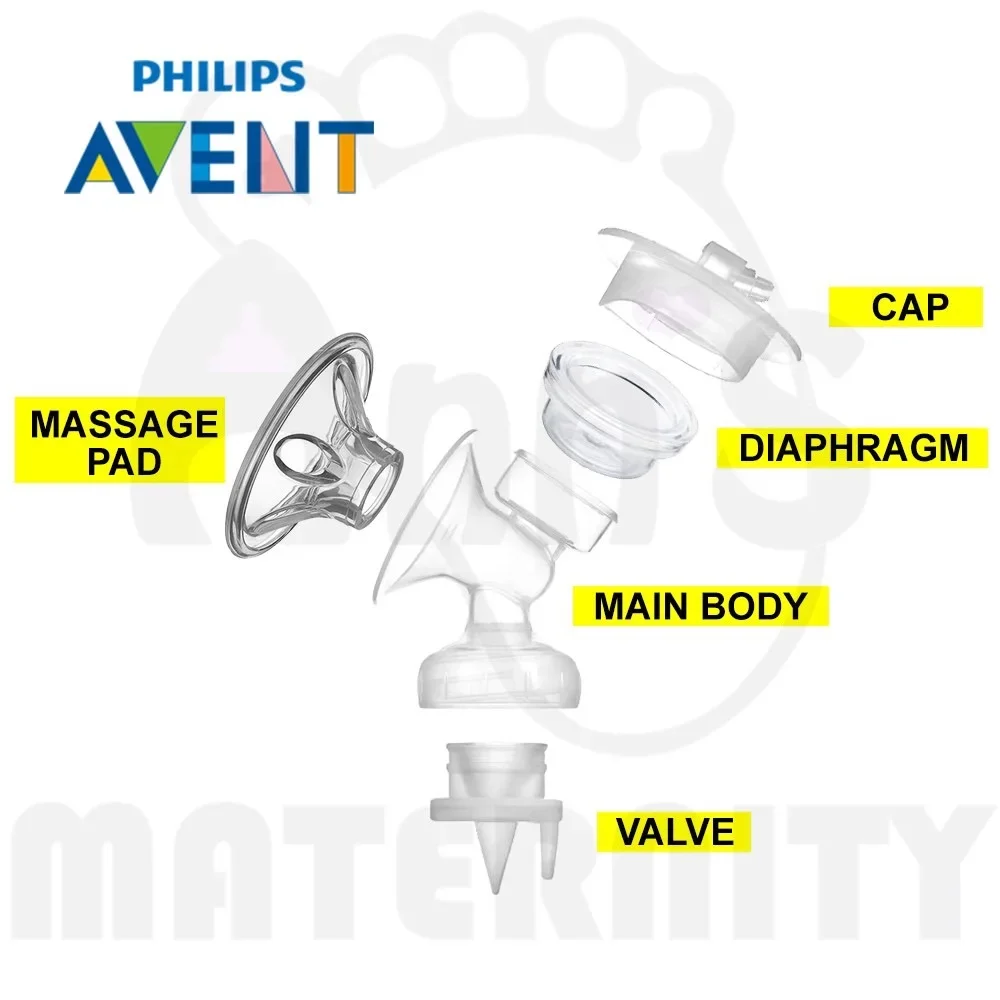 【READY STOCK】Avent Breast Pump Spare Part Accessories (Breast Shield Set/Cap/Diaphragm/Massage Pad/Main Body/Valve)