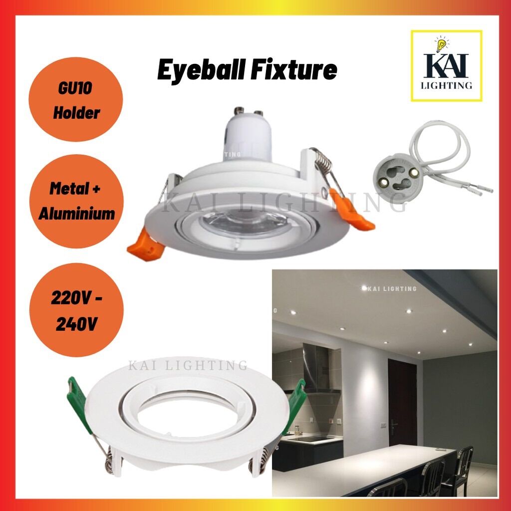 LED Eyeball Fitting Casing Black/White Downlight Casing Housing Light Fixture GU10 MR16 Led Bulb 5W Spot/Eyeball Casing