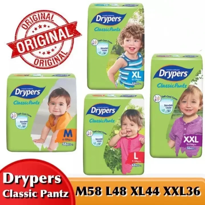 Drypers Classic Pants- M58 / L48 / XL44 / XXL36