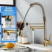 BEAUTISKY | Spring Pull Out Rotatable Tap Full Copper Single Hole Dual Use Faucet