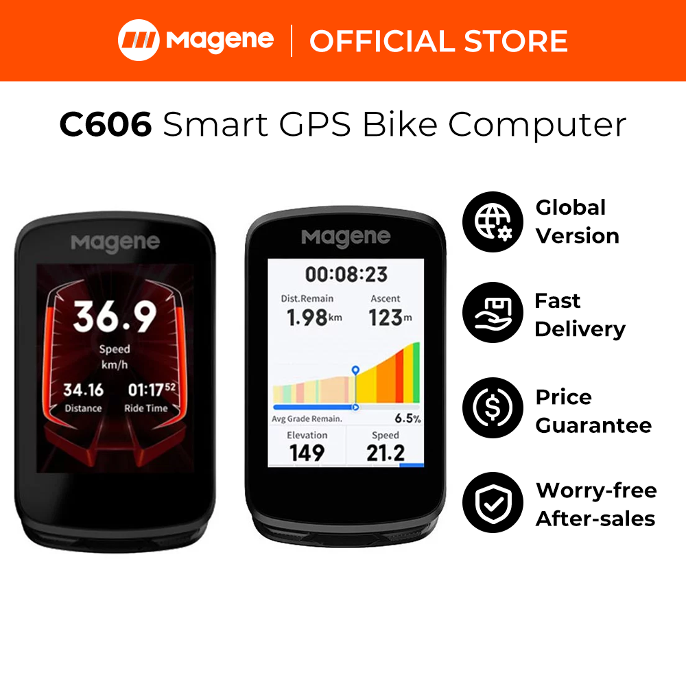  Magene C606 GPS thông minh máy tính Xe Đạp 2.8inch Màu màn hình cảm ứng Wifi Bluetooth truyền dữ liệu tùy chỉnh hiển thị dữ liệu 