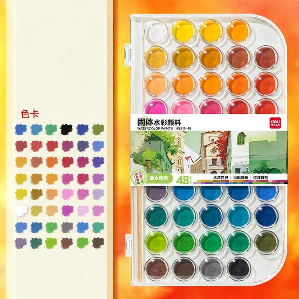 Children Beginner Friendly Washable Solid Watercolor Paint Set