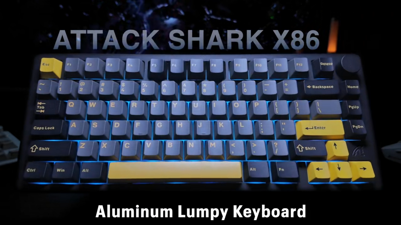 ATTACK SHARK X86 75% Wireless Mechanical Keyboard - CNC Aluminum Tri ...