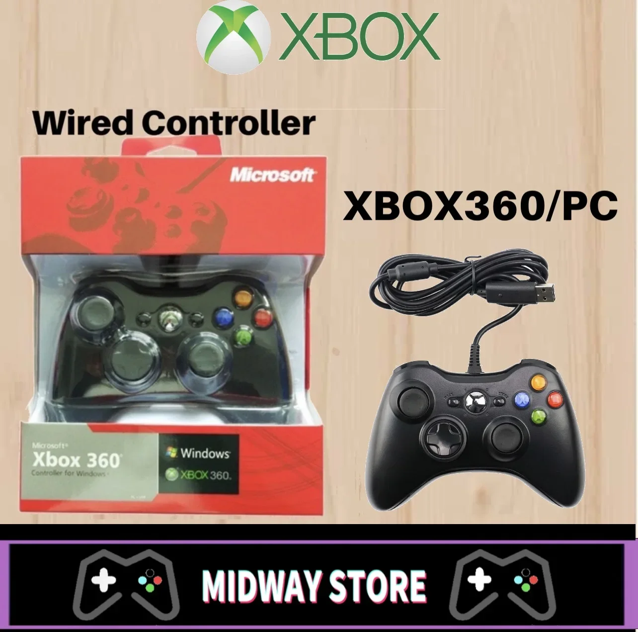Microsoft Xbox 360 Controller /PC USB Wired Controller Gamepad