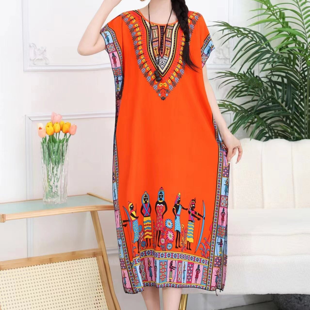 princess polly baby blue dress KAFTAN MINI DRESS, peacock design, ethnic, boho, bohemian outfit,PLUS SIZE  ajustable main image 0