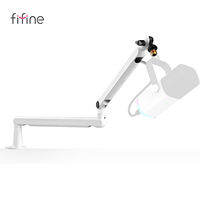 แขนขาตั้งไมโครโฟน BM88P FIFINE ไมค์ปรับได้รายละเอียดต่ำพร้อมที่หนีบตั้งโต๊ะที่เก็บสายไฟสำหรับการสตรีม