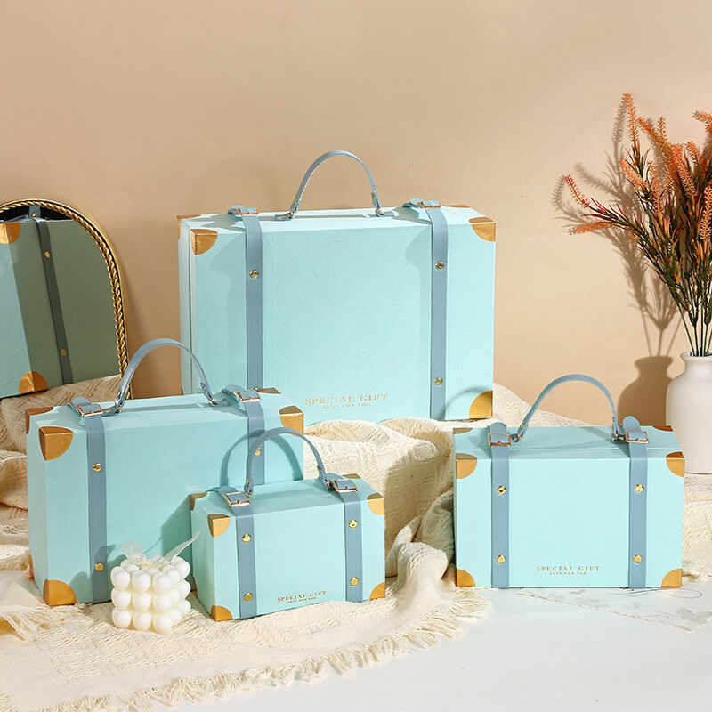 Handheld Wedding Gift Box Luxury Retro Candy Box Bridal Return Gifts Festival Present Box Large Size Carry-On Present Container