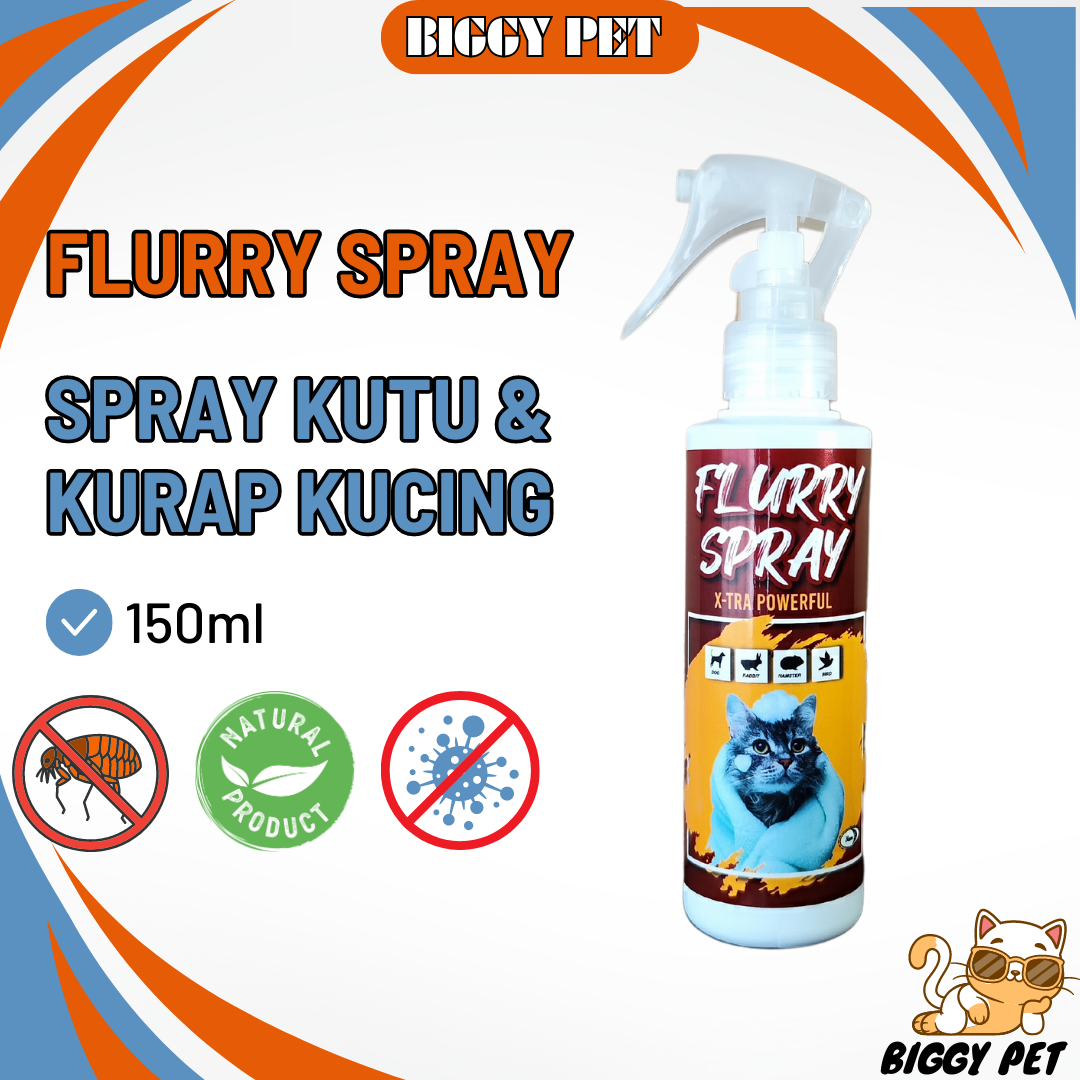 spray kucing ubat kurap anjing kucing ubat kutu anjing arnab FLURRY