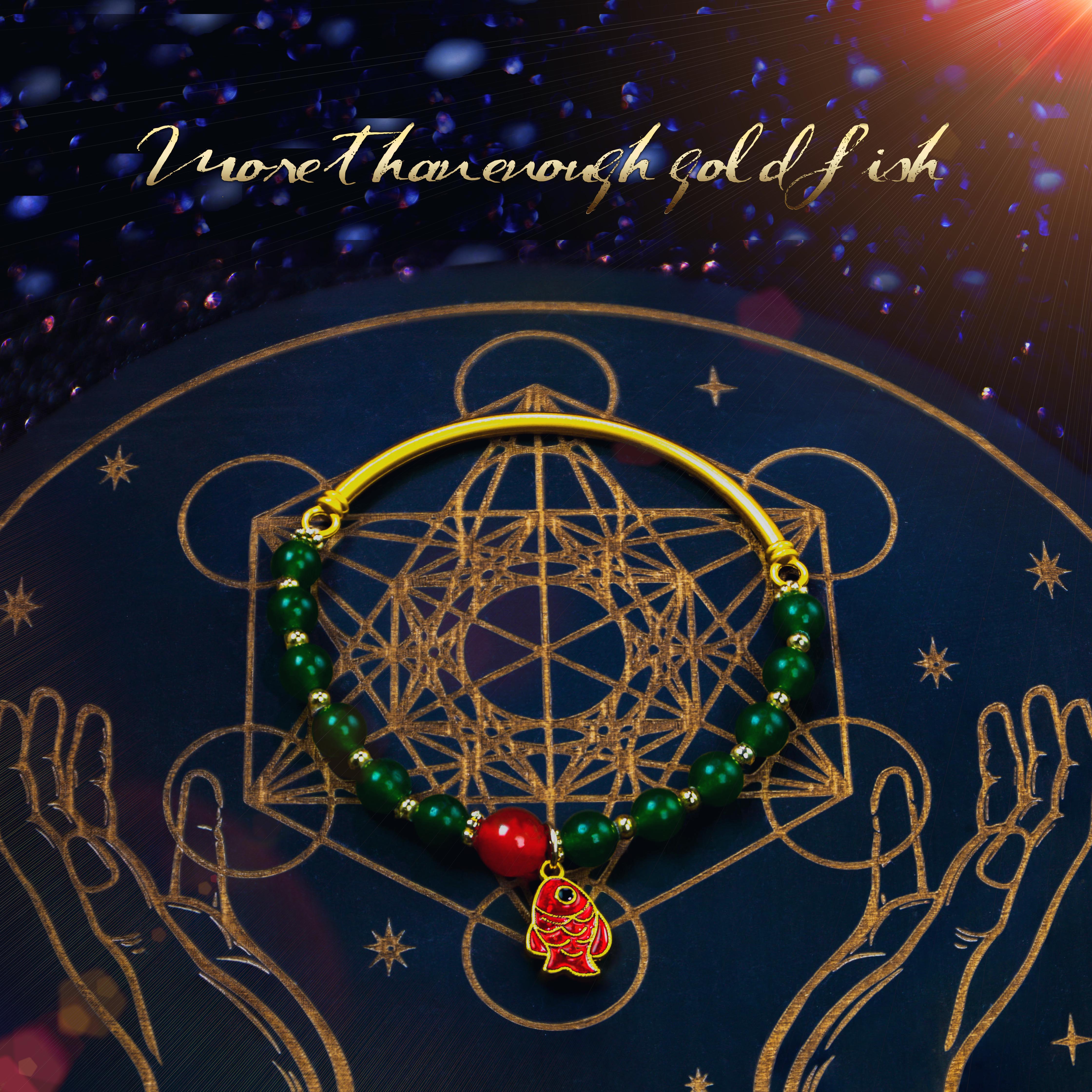 Half-bangle gold and jade bracelet ❤️ Energy bracelet ❤️ Master blessed, consecrated, blessed, good luck, wishing for abundance every year, bracelet, gold, agate, bangle