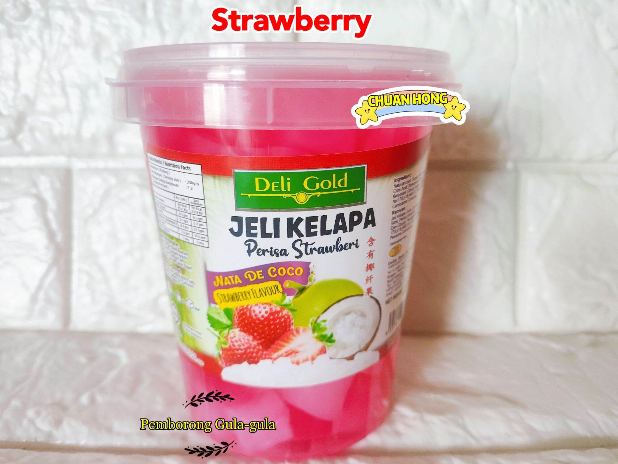 Deli Gold Jeli Kelapa Nata De Coco 450g/Botol | Lazada