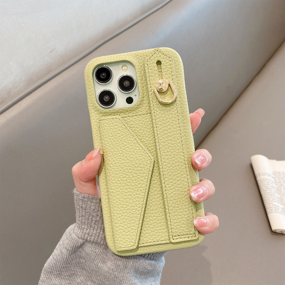 Luxury Leather Phone Case With Card Holder For Iphone Pro Max_voghion.com