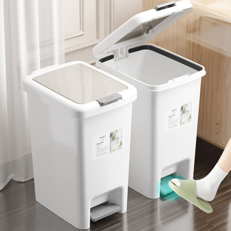 Large Capacity Trash Can with Lid for Bathroom Living Room No Bending down Household New 2025 Model Kitchen Toilet Waste Bin Harga  33 Ringgit*Penghantaran Percuma