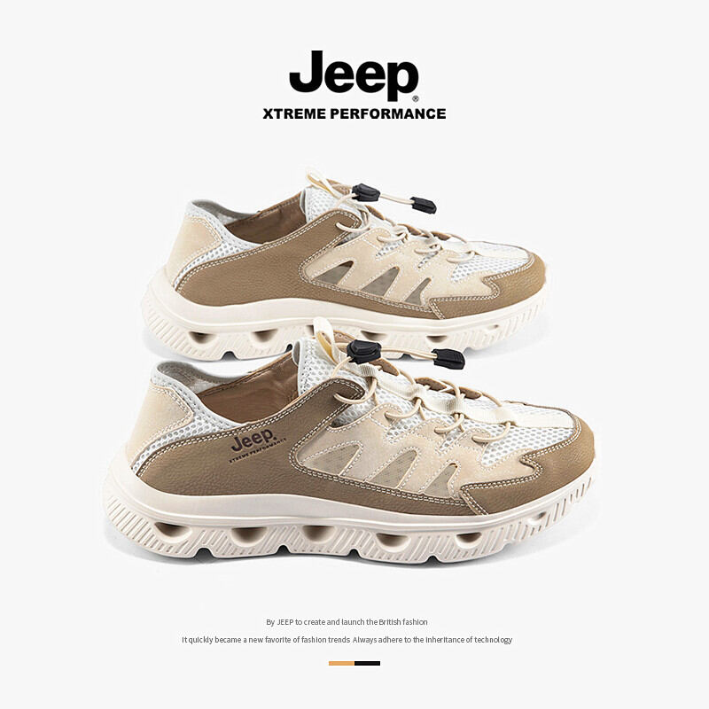 Jeep Men's Summer Casual Driving Sport Sandals Outdoor Wearable Breathable Thick Bottom Rubber Sole Comfortable Beach Shoes Harga  276 Ringgit*Penghantaran Percuma