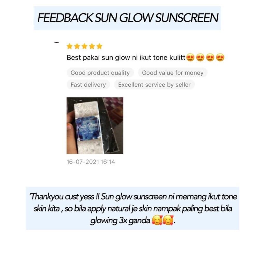 sunglow sunscreen kkm