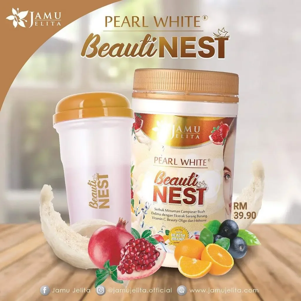 JJ Beauti Nest Pearl White Birdnest 100% ORI HQ Jamu Jelita