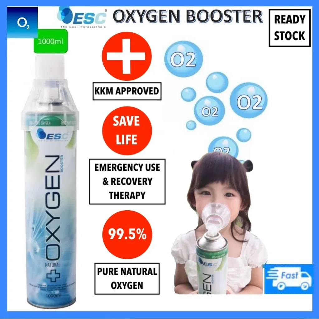 SAVE LIFE ! ESC Portable Oxygen Inhaler/ Oxygen Tank 1000ml x1 can