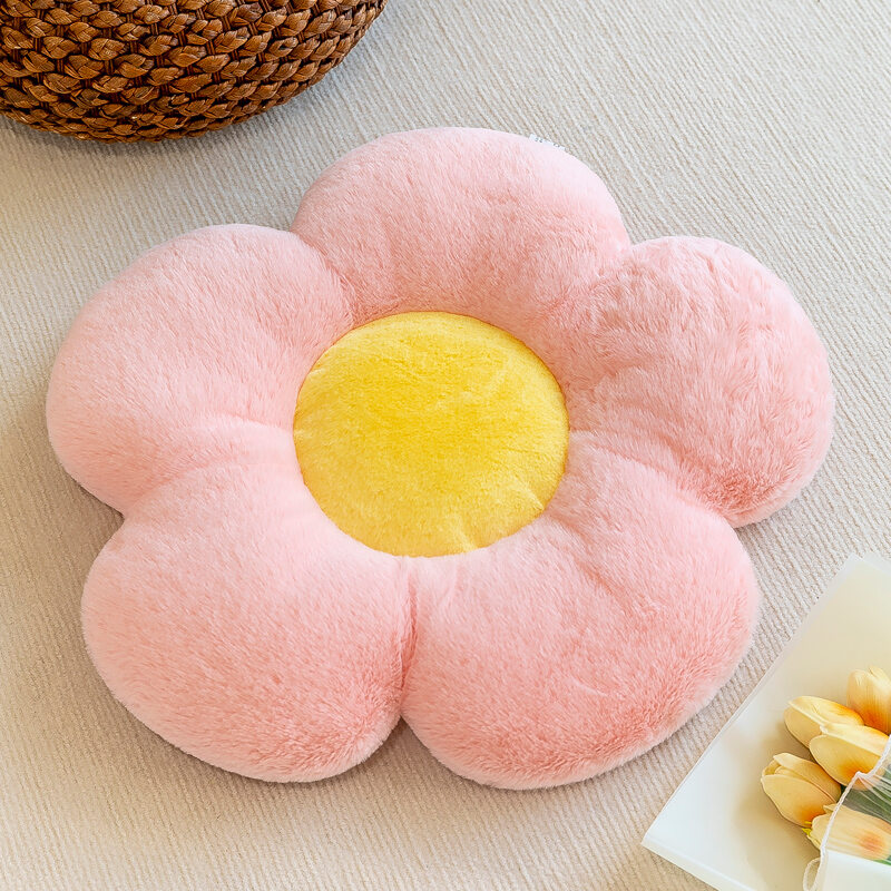 QIAOSHANG | Modern Luxury Sunflower Pillow White Flower Sofa Decoration
