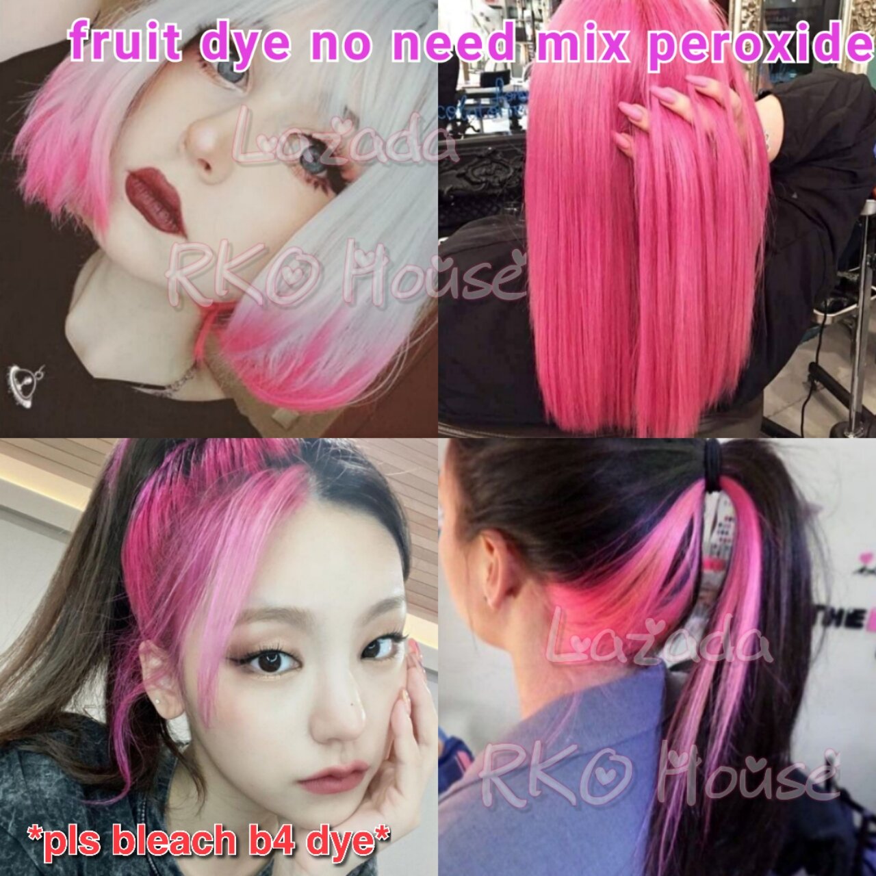 HAIR COLOUR DYE SAKURA PINK / PASTEL PINK 雪梅粉 30ML REPACK ash pink /hot pink  /樱花粉 / fruity dye mask | Lazada