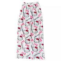 Sanrio | 2026 New Hello Kitty Pajamas Pants Anime Womens Pajama Pants Cartoon Couple Home Sleepwear Trousers Leisure Home Clothing