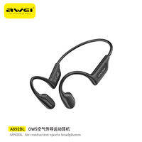 Awei หูฟังบลูทูธแบบนำเสียงผ่านกระดูก6.0หูฟังสเตอริโอโทร True Wireless 10ชั่วโมงแบตเตอรี่อายุการใช้งานยาวนานหูฟังสำหรับเล่นกีฬา