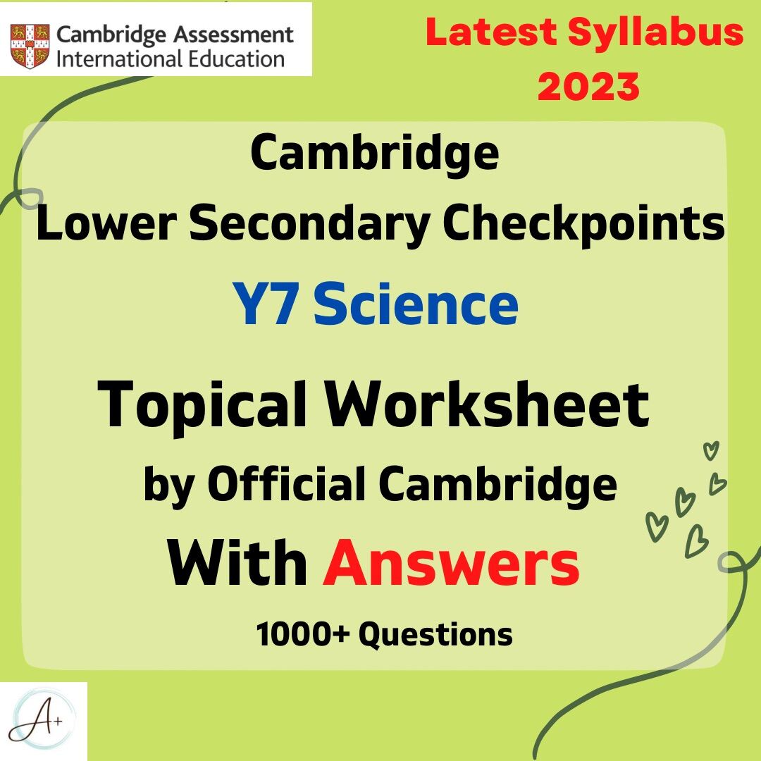  hardcopy cambridge lower secondary checkpoint y7 science topical