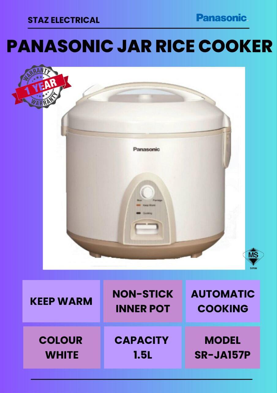 Panasonic Jar Rice Cooker 1.5L (SRJA157P) Lazada