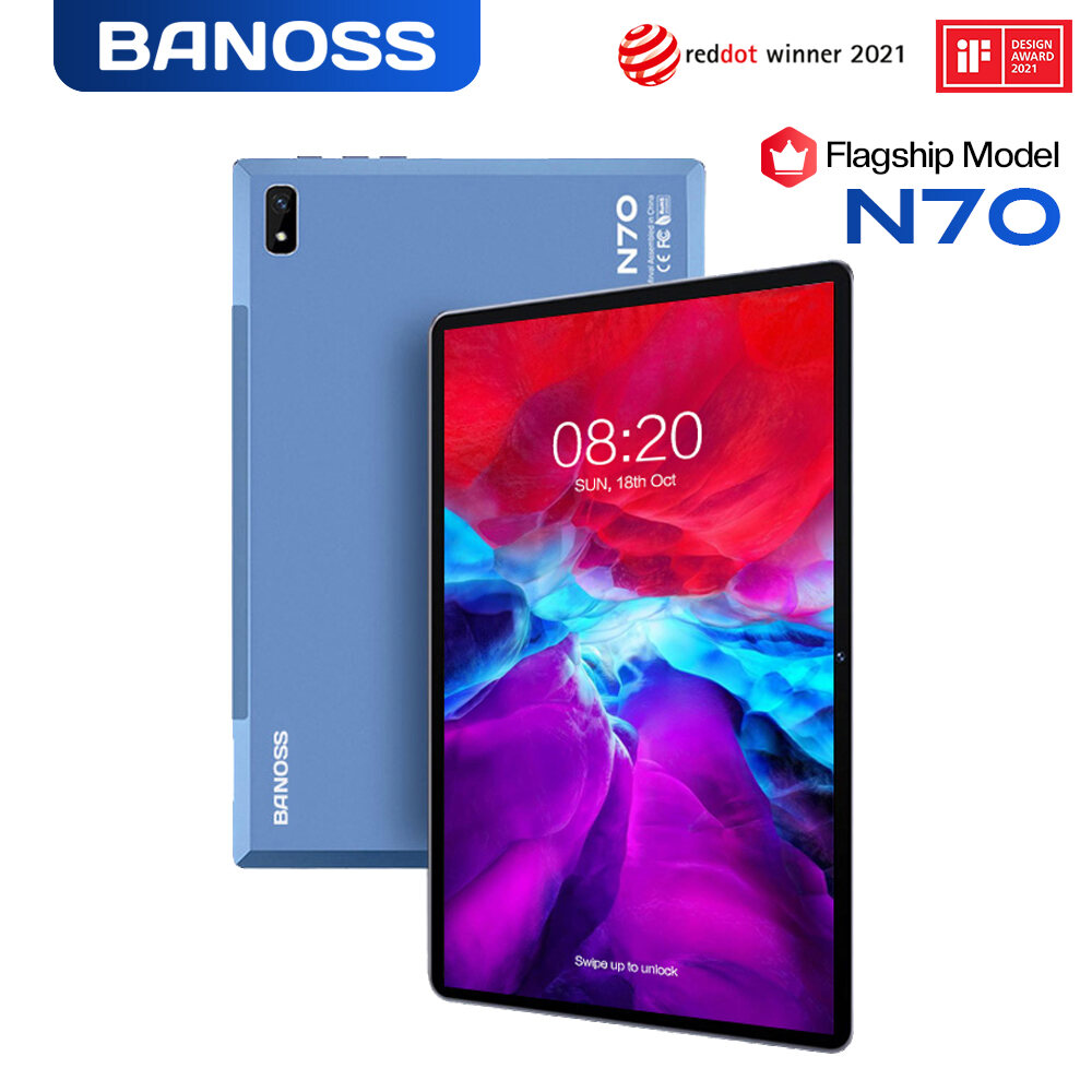 2024【TOP7】รองรับภาษาไทย🔥BANOSS N70 tablet 10.1นิ้ว แท็บเล็ต 6GB 8GB 10GB RAM 128GB 256GB 512GB ROM Android 11 แท็บเล็ตของแท้ รองรับ4G ใส่ได้สองซิม 8800mAh battery❗ ประกันเครื่อง ราคา 5,999 บาท*ส่งฟรี