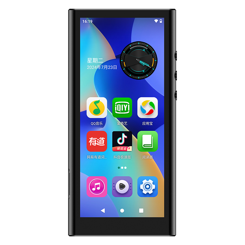 RUIZU H12 Android WiFi MP3 Player Bluetooth 4.2 Android 10.0 Multifunction Portable Mini Walkman Fully Touch Screen Video Audio Player Built-in Speaker Support APP Download E-book Calculator Calendar Picture Alarm Cclock Recording TF Card