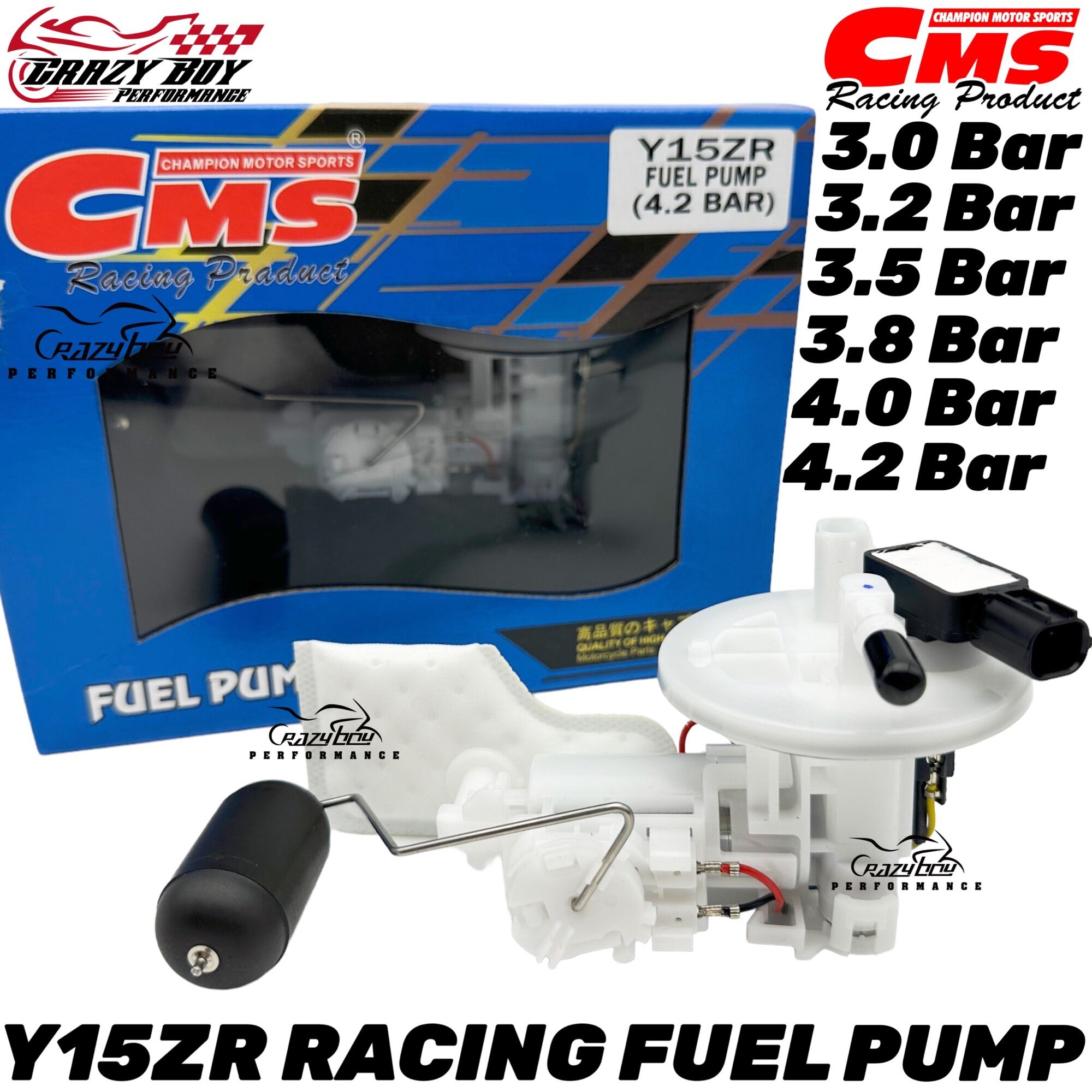 CMS RACING FUEL PUMP RACING Y15 Y15ZR 3.0BAR 3.2BAR 3.5BAR 3.8BAR 4