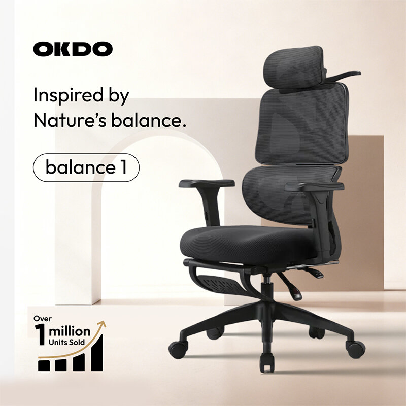 OKDO BALANCE Ergonomic Chair Office Computer Chair Office Adaptive Lumbar Support