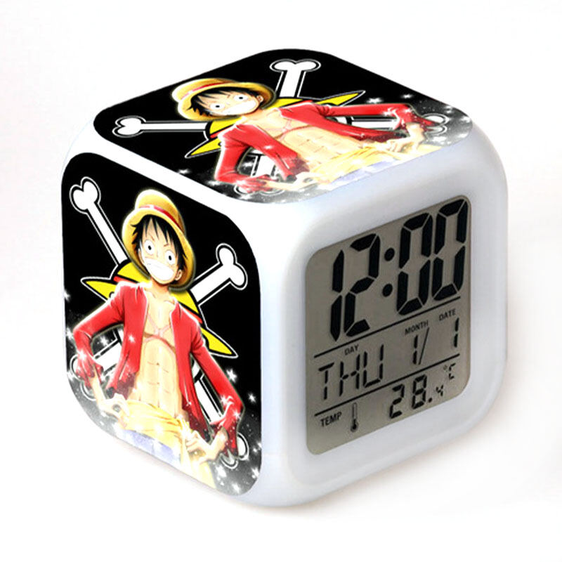 Anime One Piece Luffy LED Digital Clocks Chopper Zoro Nami Sanji FRANKY ...