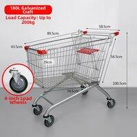 JIEYUNMAO | Shopping Cart Hand Trolley Foldable Large