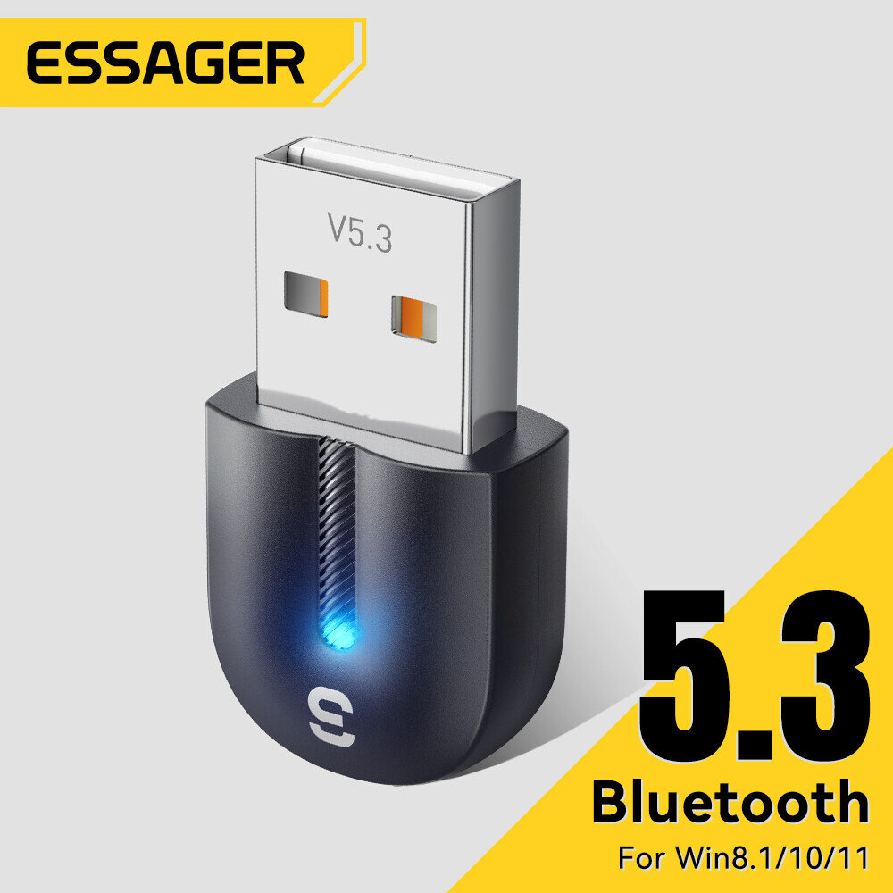 Essager 5.3 Bluetooth Adapters Mini Multifunctional Plug & Play Support Free Driver Windows 8.1/10/11. 