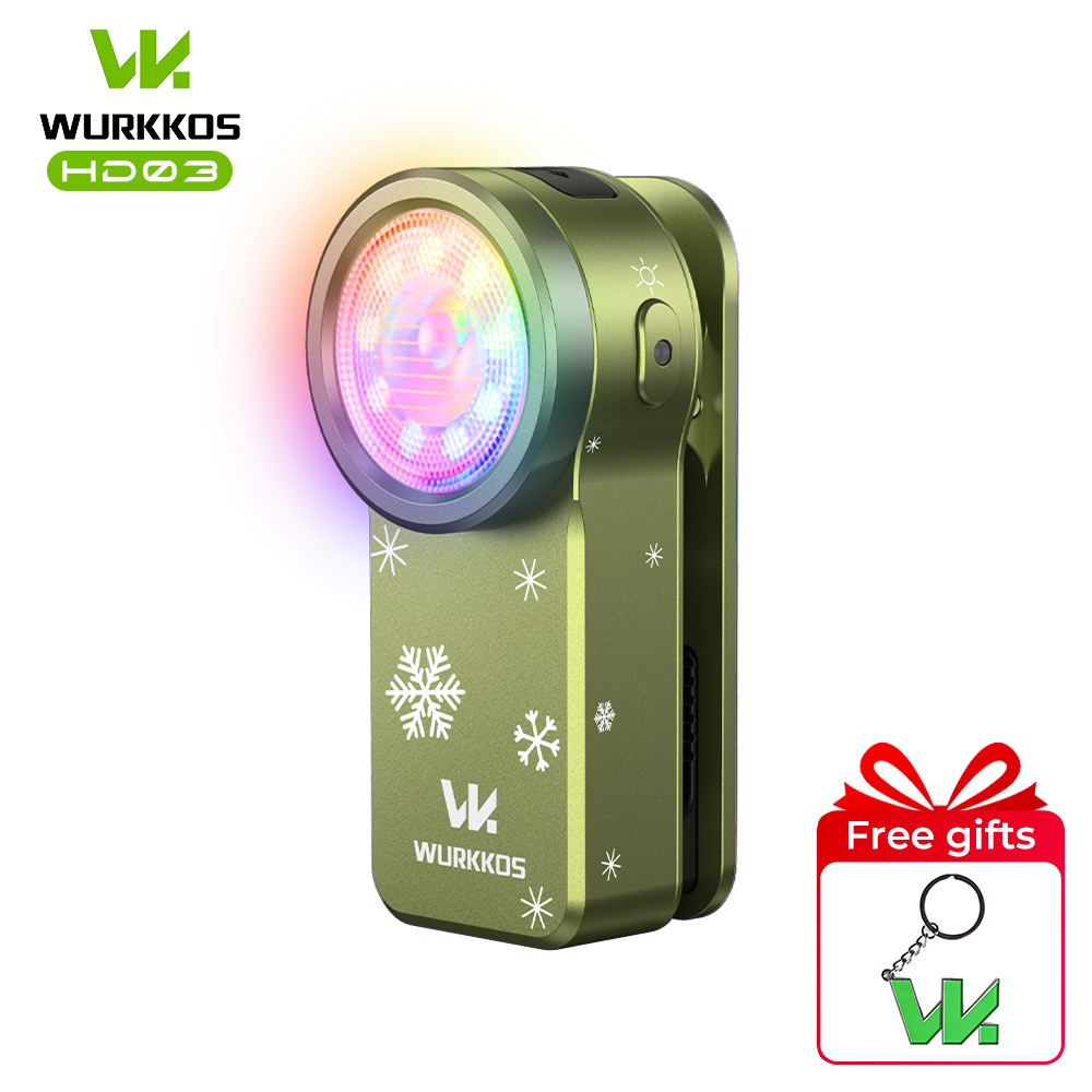  Đèn kẹp Wurkkos HD03 đèn pin bỏ túi sạc USB C 680lm có đèn chiếu đèn pha  95 CRI  Đèn RGB Buck Chống Nước 