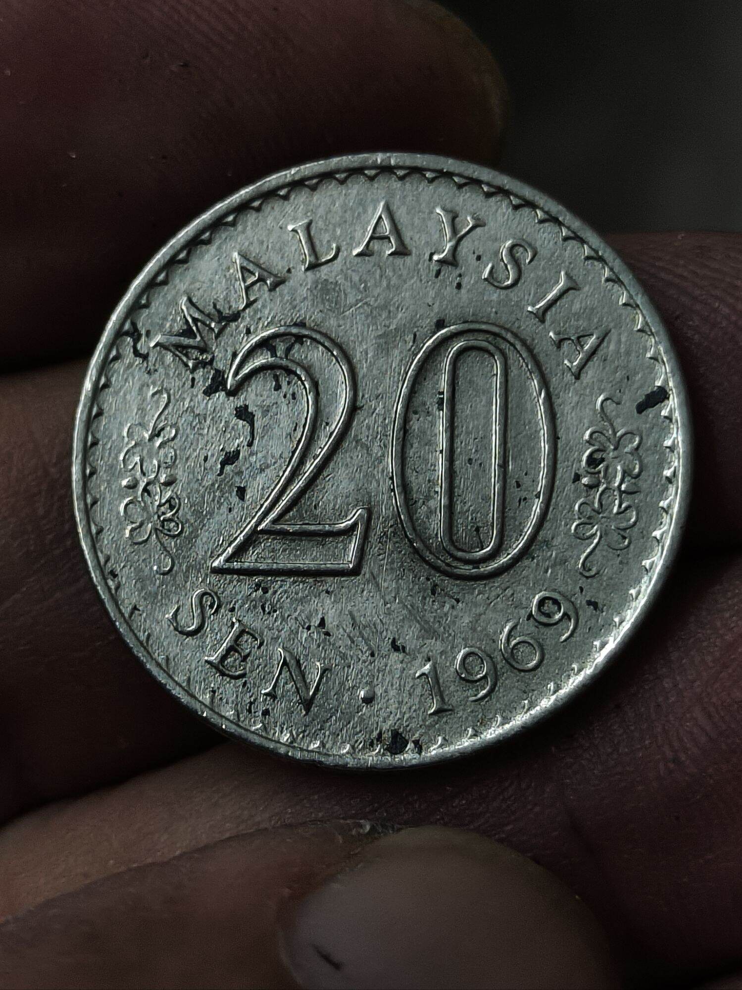 Malaysia old coin collection 1969 original good condition.