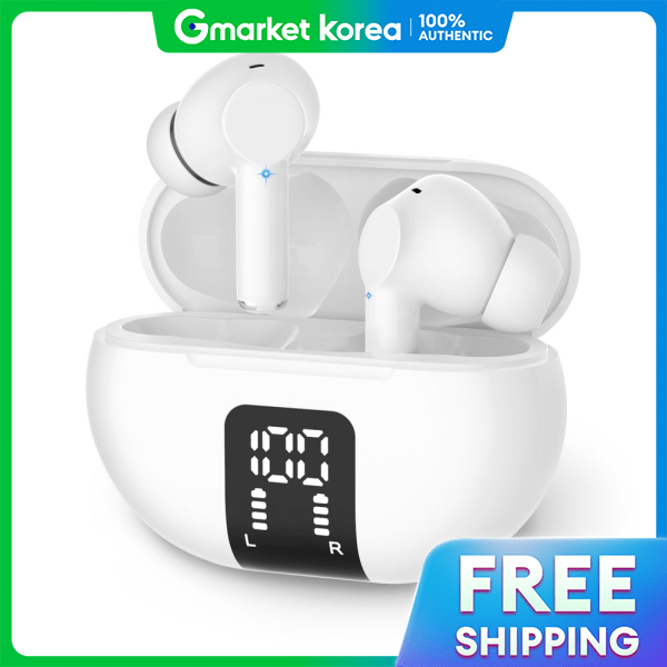 iRiver | Ib-Tws03 Bluetooth 5.3 Noise Cancelling Earphones, High-Quality Sound, ANC Noise Blocking, Water-Resistant, Wireless Connection, Call Mic