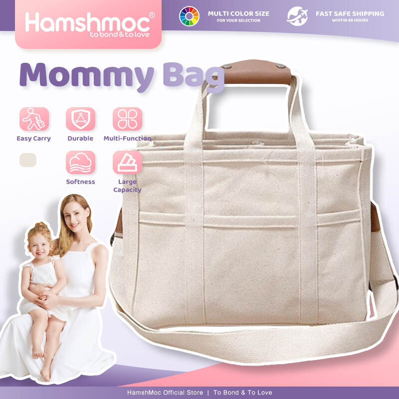 Hamshmoc Minimalistic tã trẻ em Túi sắp xếp dung tích lớn với nhiều túi trẻ sơ sinh túi đồ sơ sinh đa chức năng với dây đeo xe đẩy cho bé đi du lịch