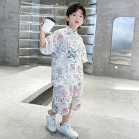 BOBOELEPHANT | Summer Casual Style Childrens Hanfu Set