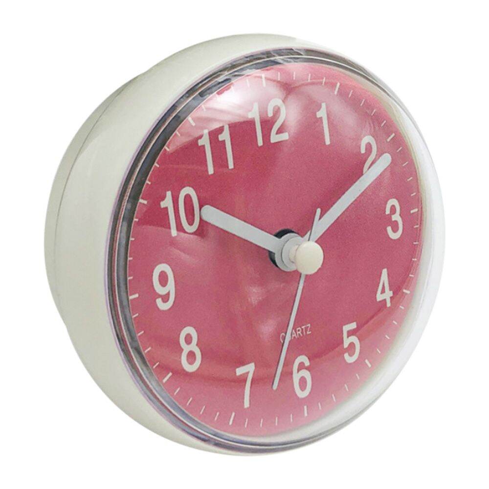 Mini Sucker Wall Clock Bathroom Anti-Fog Waterproof 7cm Kitchen Toilet Small Quartz Table Clock